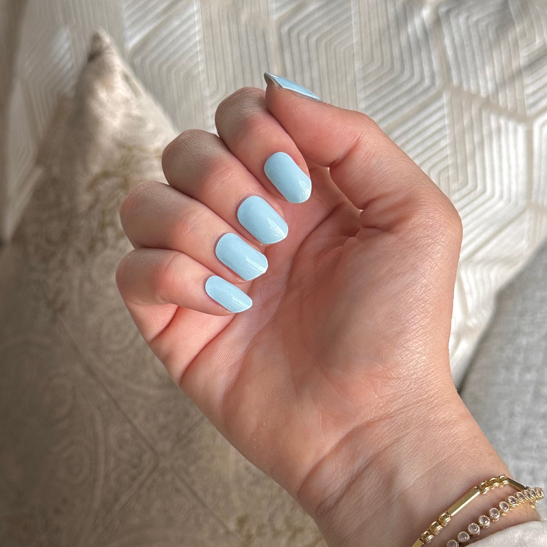 Sky Blue Gel-Nagelkstickers