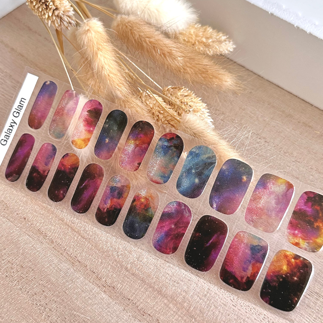 Galaxy Glam Gellack-Aufkleber