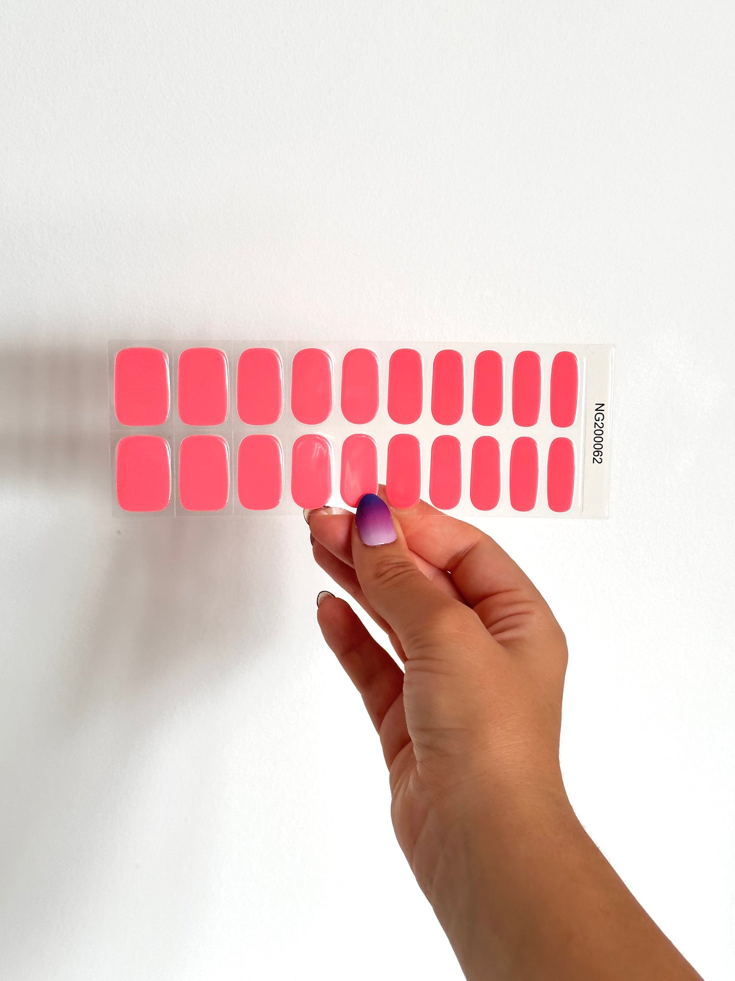 Coral Pink Gel-Nagelsticker