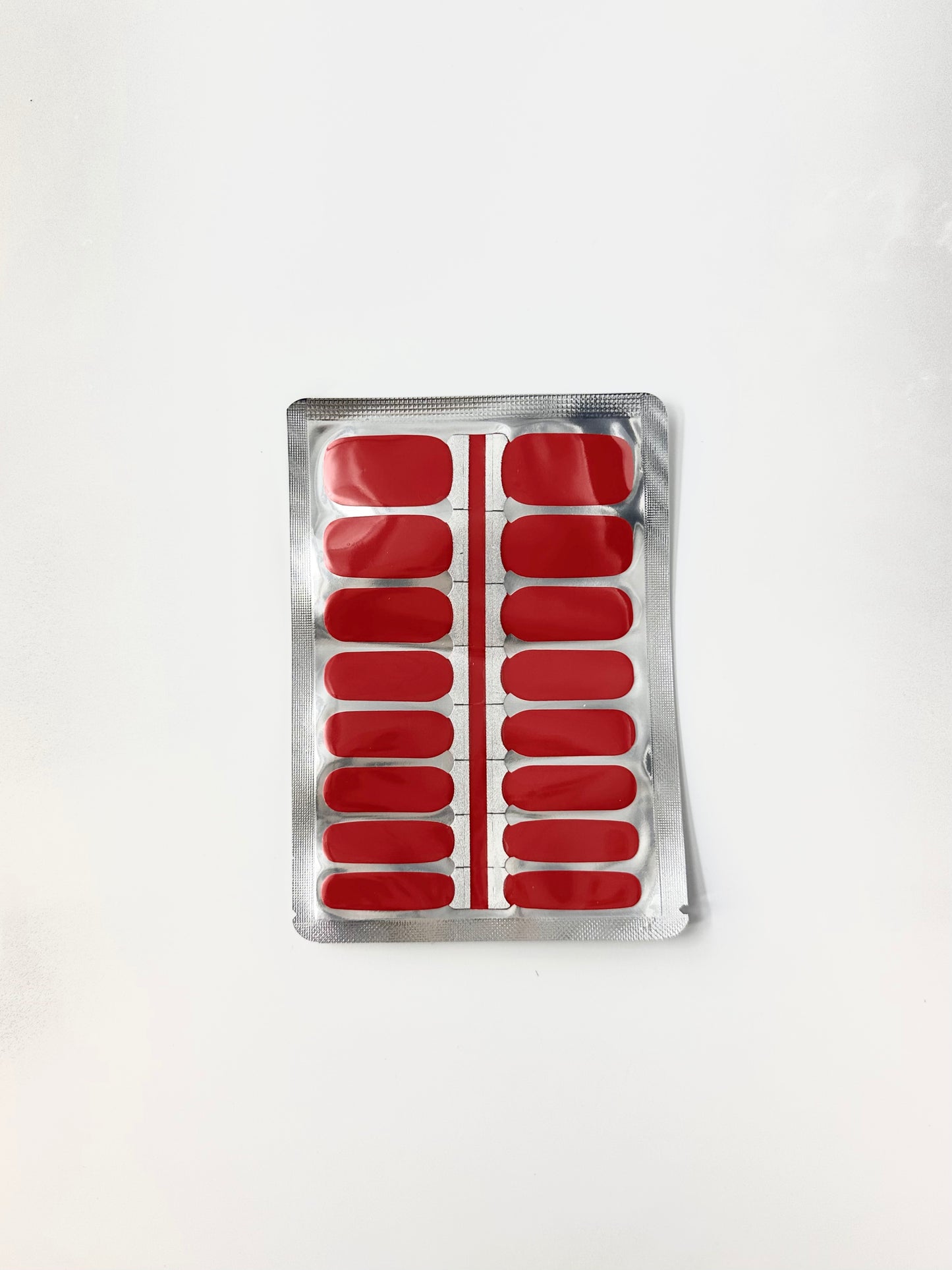 Einfarbige rote Nagelsticker