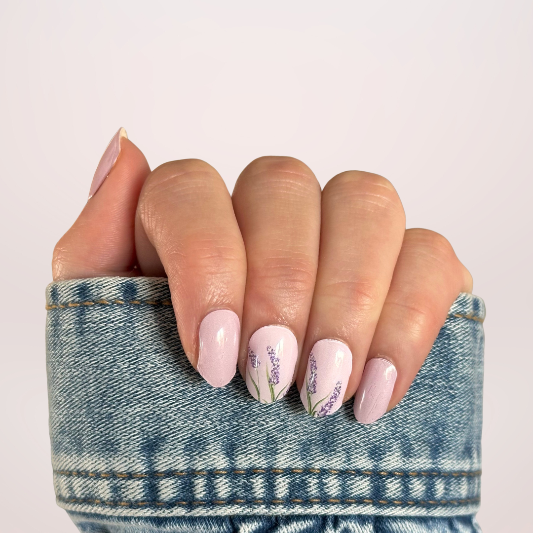 Lavender Fields Gelnägel Sticker