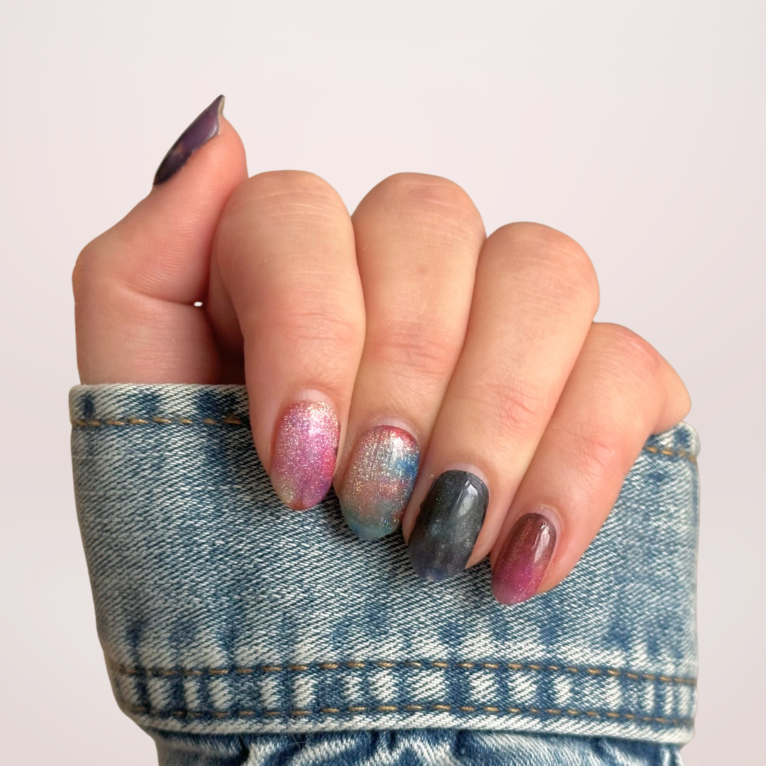 Galaxy Glam Gellack-Aufkleber
