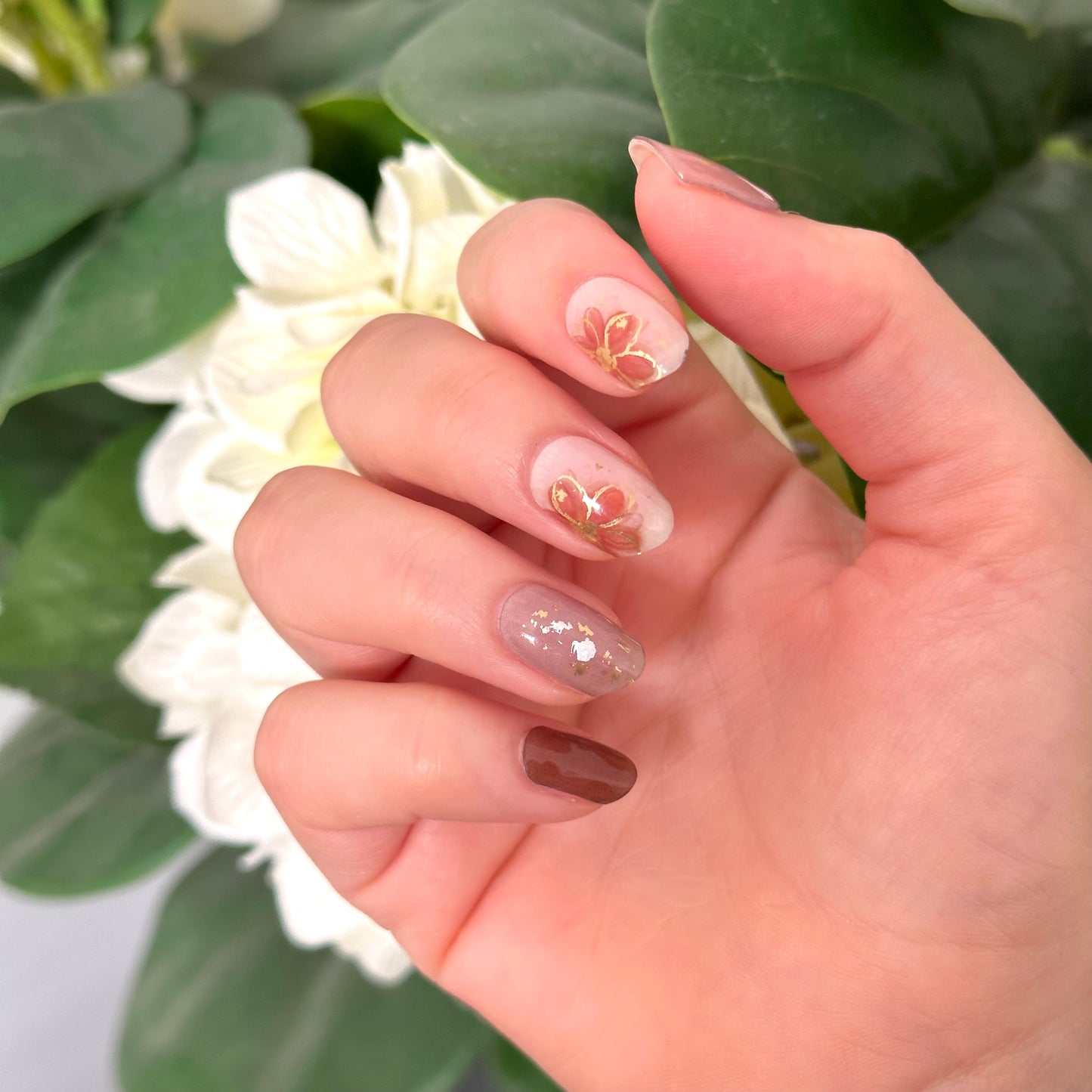 Mocha Flower Gellack-Sticker
