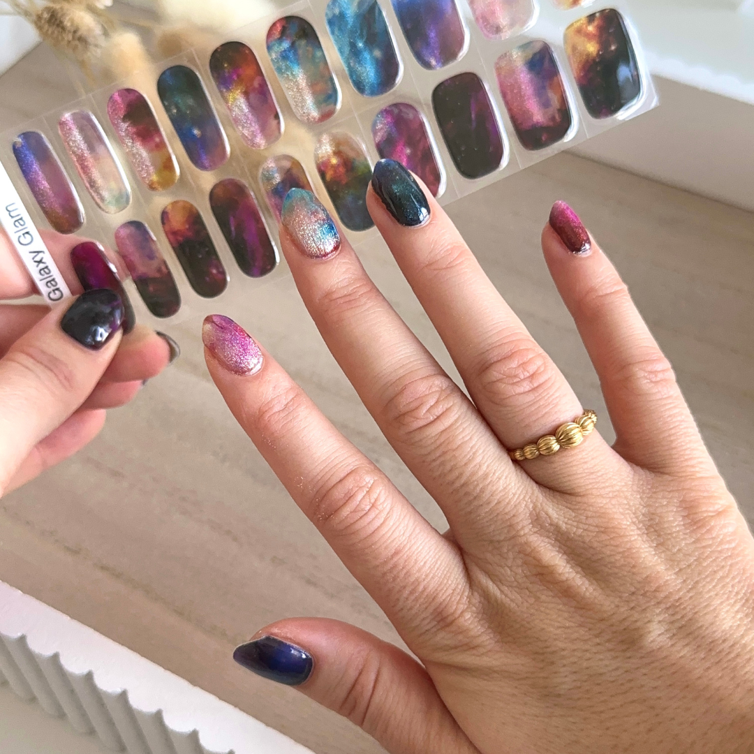 Galaxy Glam Gellack-Aufkleber