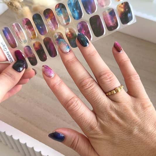 Galaxy Glam Gellakstickers
