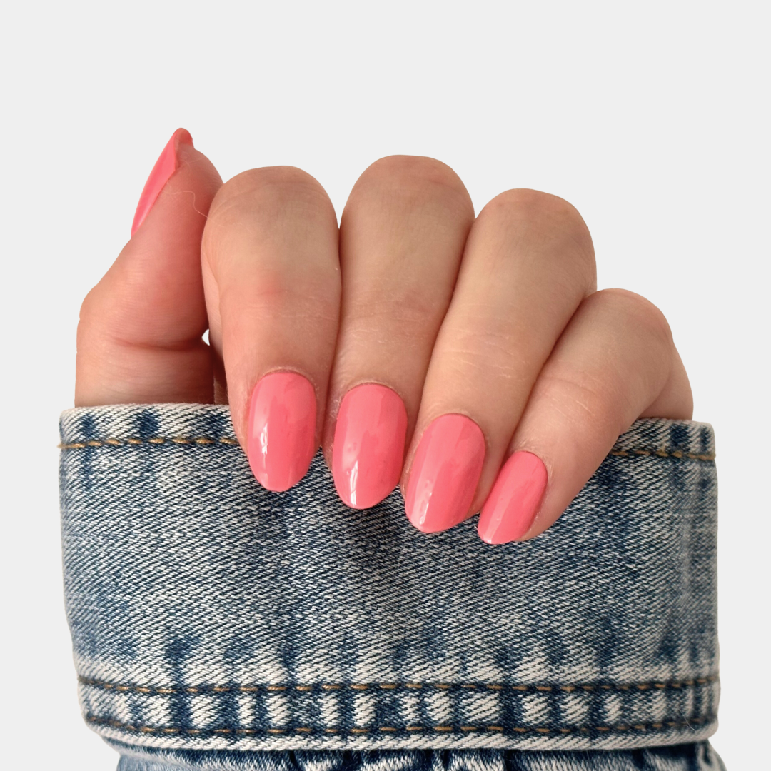 Coral Pink Gel-Nagelsticker