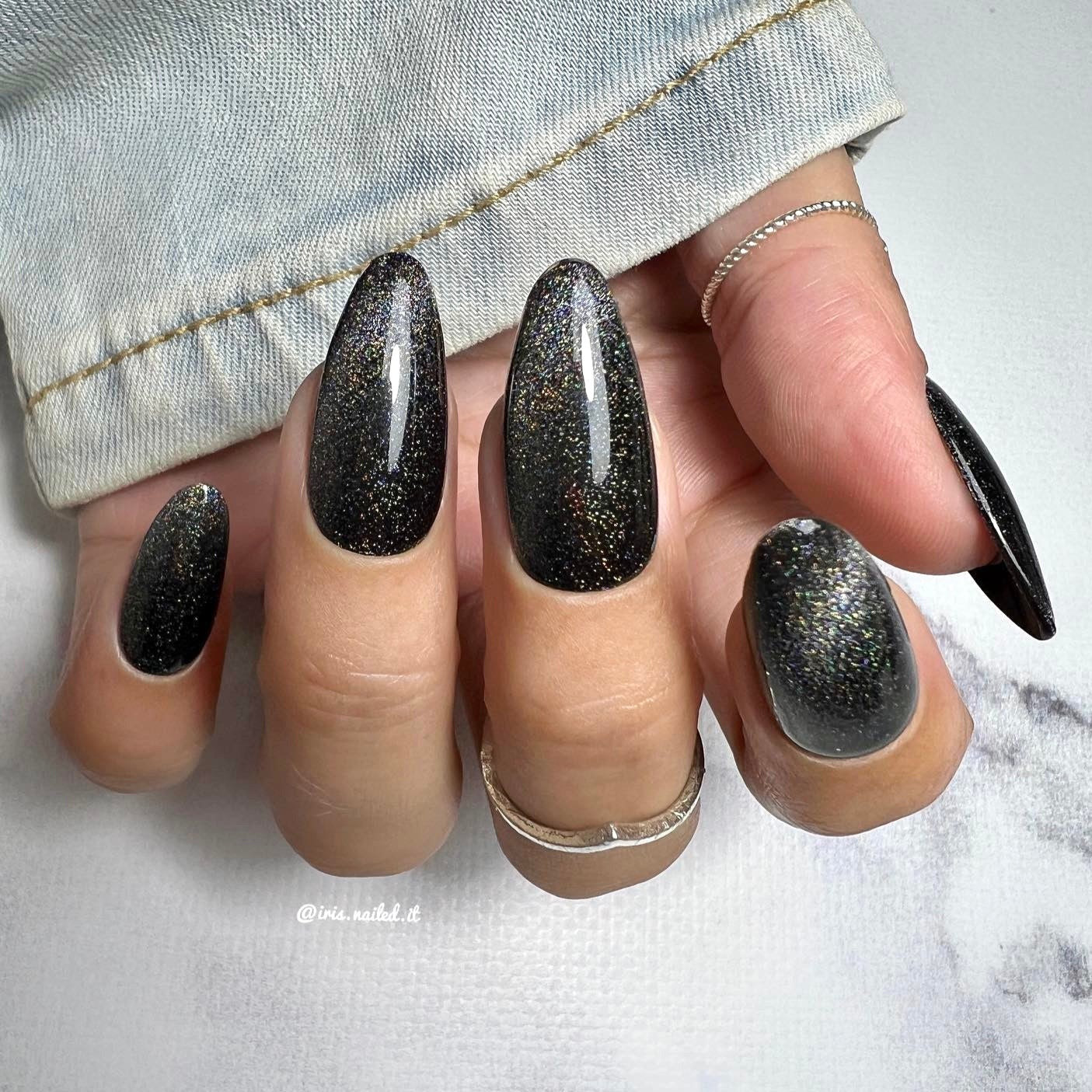 Black Cat Eye Gellack-Aufkleber