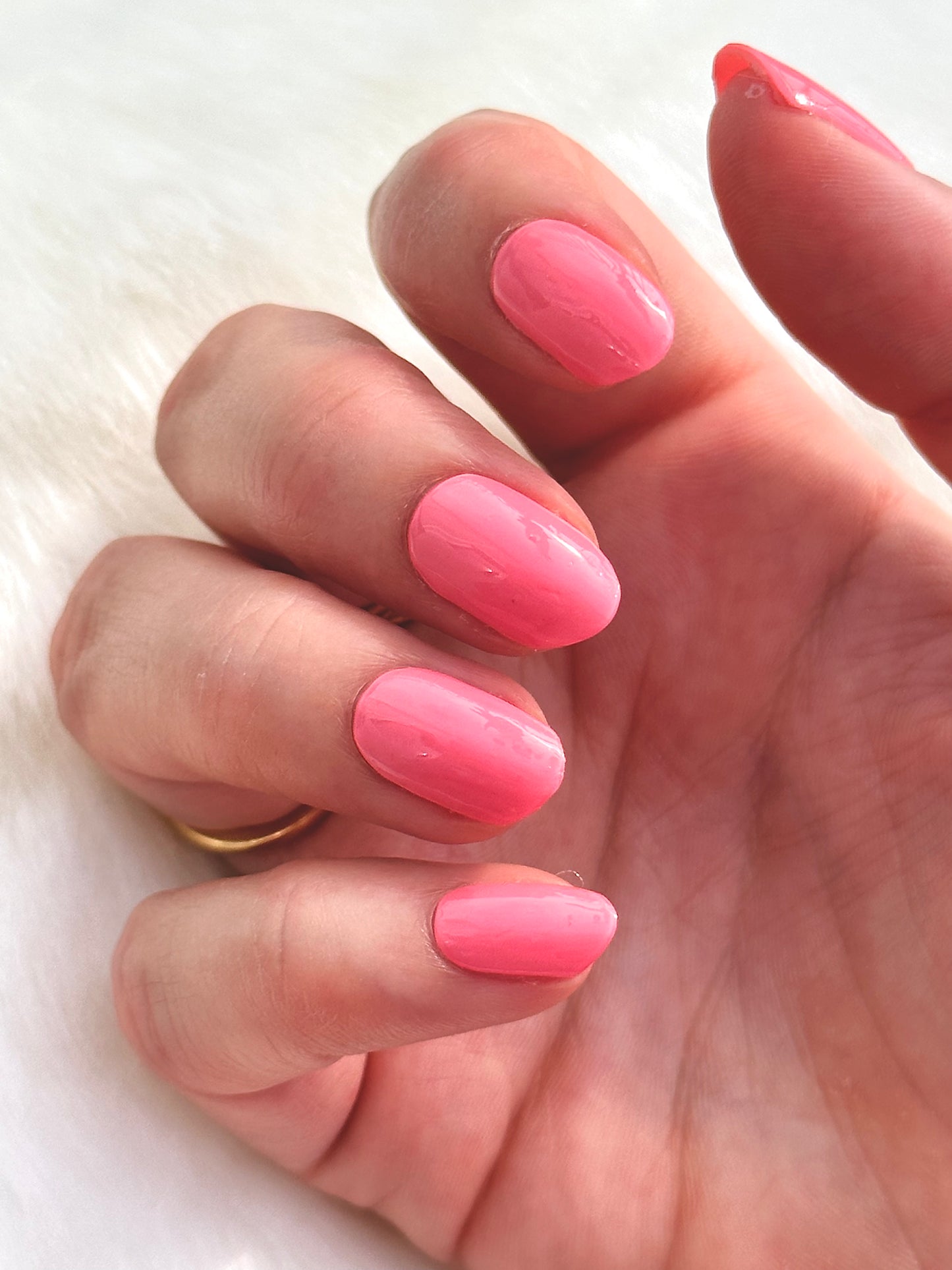 Coral Pink Gel-Nagelsticker