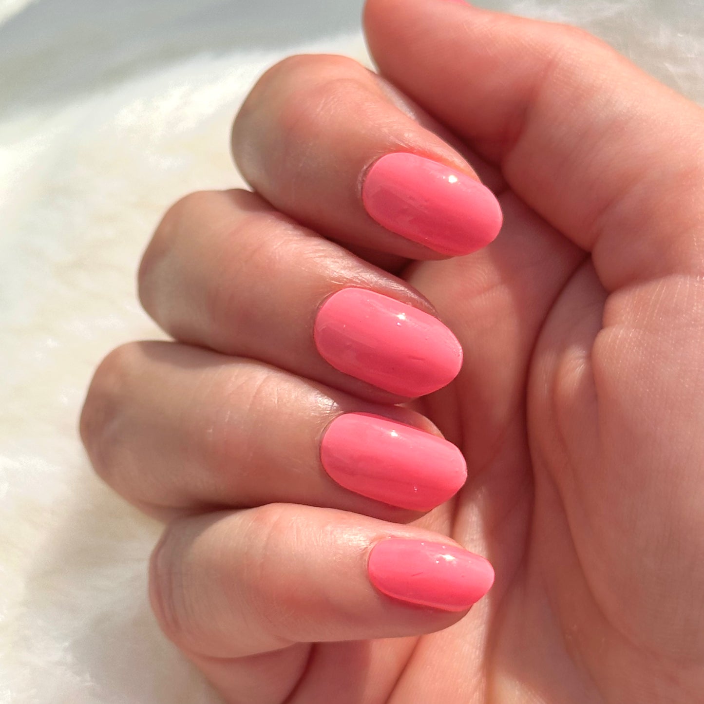 Coral Pink Gel-Nagelsticker