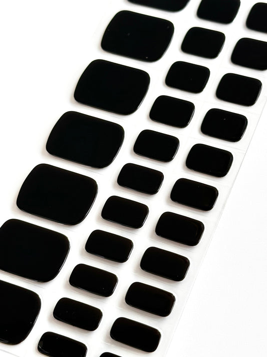 Pedicure Black Gellakstickers