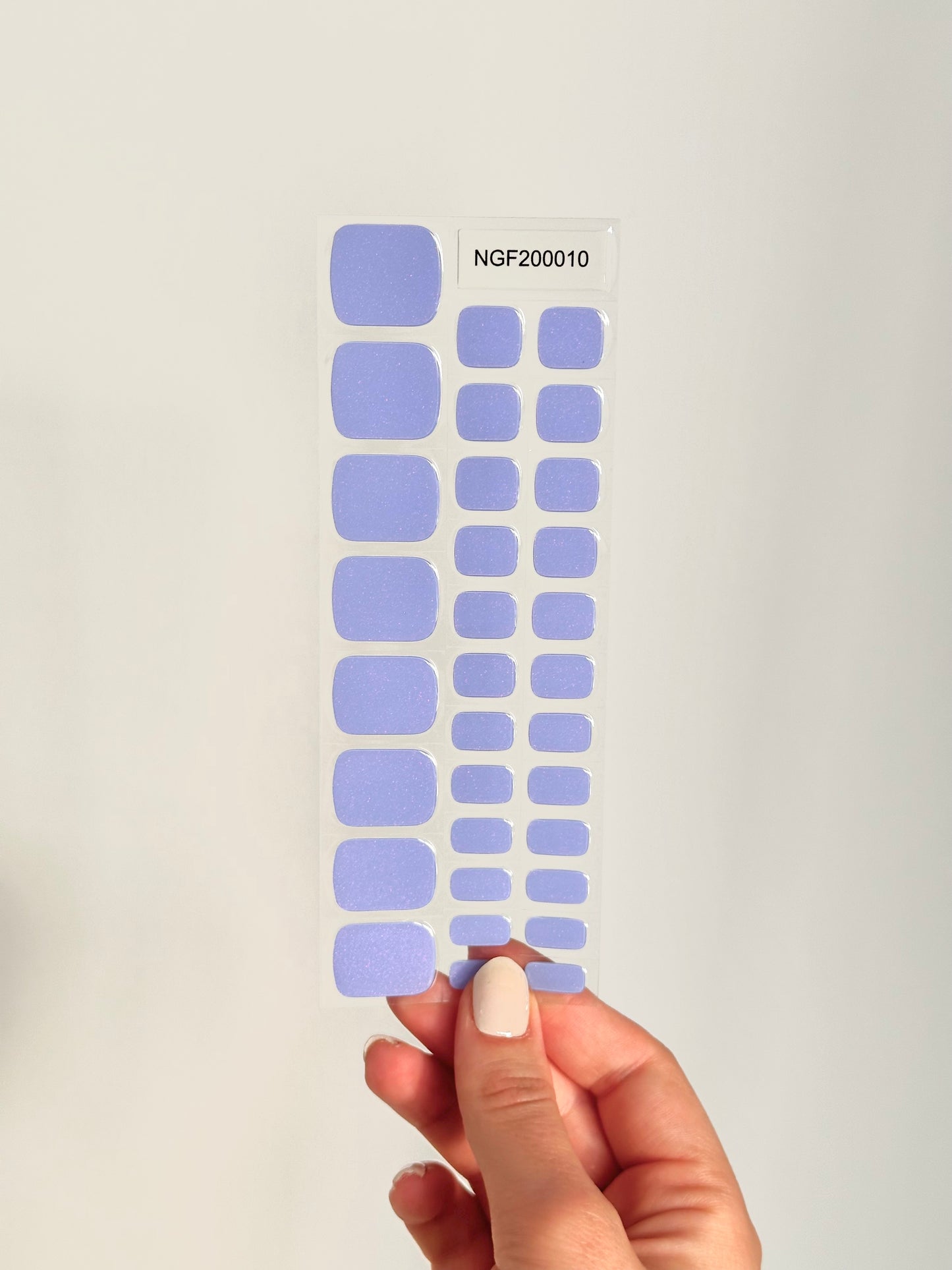 Pediküre Periwinkle Gelnagelfolien