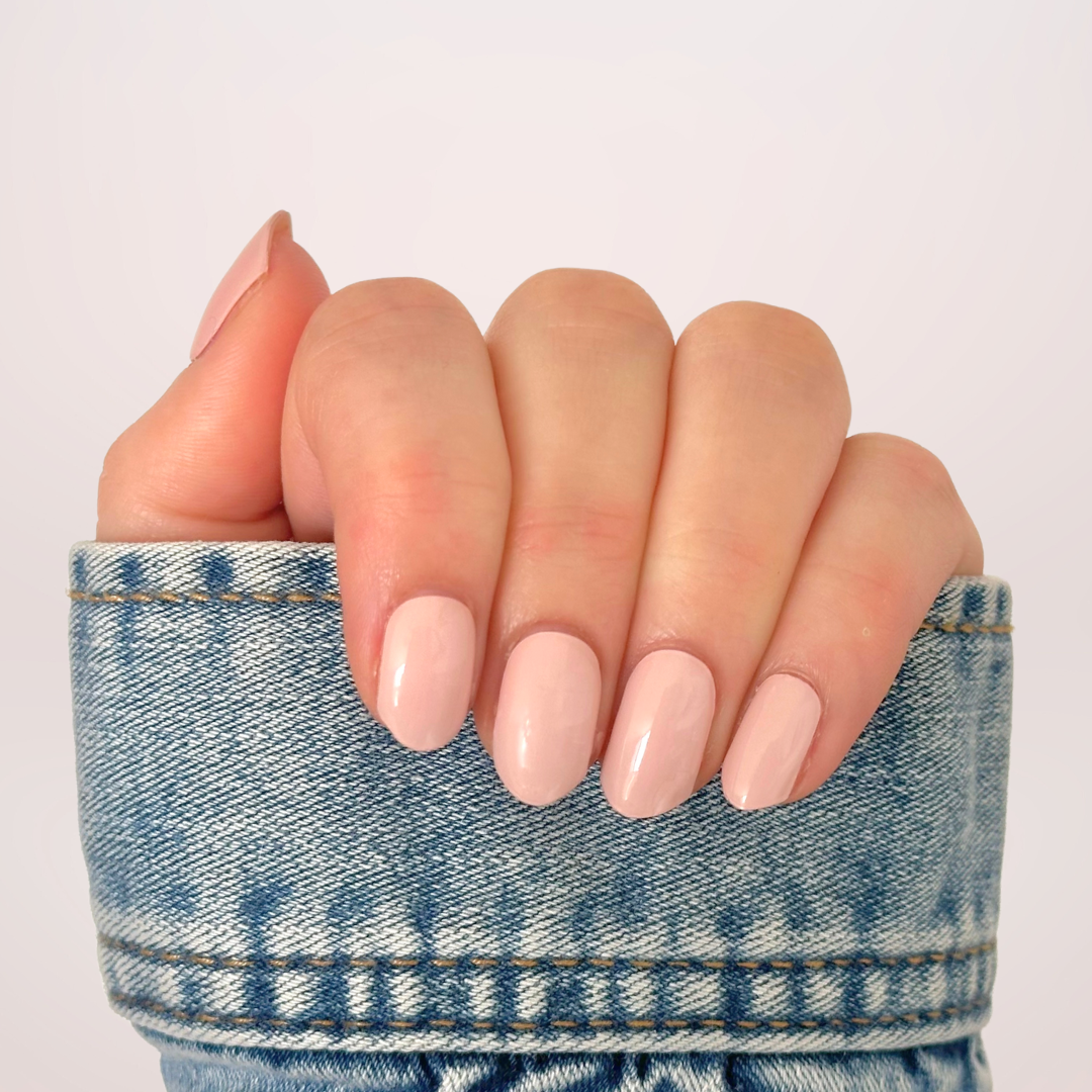Effen licht nude roze gellakstickers