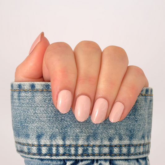 Effen licht nude roze gellakstickers